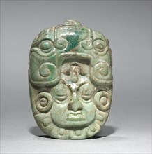Ornament, 250-900. Mexico or Central America, Maya style (250-900). Greenstone; overall: 6.4 x 4.6
