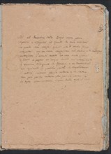 Verona Sketchbook: Inscription (page 1), 1760. Francesco Lorenzi (Italian, 1723-1787). Black ink ;