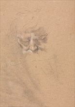 Verona Sketchbook: Male head (page 80), 1760. Francesco Lorenzi (Italian, 1723-1787). Black chalk