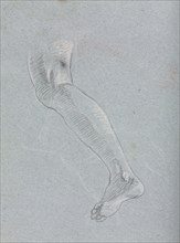 Verona Sketchbook: Left leg (page 28), 1760. Francesco Lorenzi (Italian, 1723-1787). Black chalk