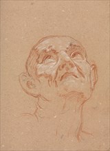 Verona Sketchbook: Male head (page 31), 1760. Francesco Lorenzi (Italian, 1723-1787). Red chalk