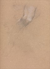 Verona Sketchbook: Right leg (page 33), 1760. Francesco Lorenzi (Italian, 1723-1787). Black chalk