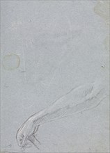 Verona Sketchbook: Right hand (page 7), 1760. Francesco Lorenzi (Italian, 1723-1787). Black chalk
