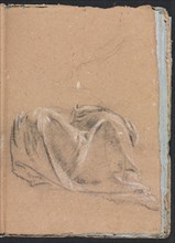 Verona Sketchbook: Drapery study (page 35), 1760. Francesco Lorenzi (Italian, 1723-1787). Black