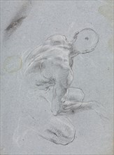 Verona Sketchbook: Male nude from back (page 9), 1760. Francesco Lorenzi (Italian, 1723-1787).