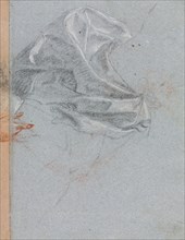 Verona Sketchbook: Drapery study (page 37), 1760. Francesco Lorenzi (Italian, 1723-1787). Black