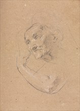 Verona Sketchbook: Head of a woman with left arm (page 13), 1760. Francesco Lorenzi (Italian,