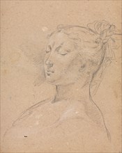 Verona Sketchbook: Woman with closed eyes (page 15), 1760. Francesco Lorenzi (Italian, 1723-1787).