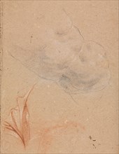 Verona Sketchbook: Nude male torso with drapery (page 16), 1760. Francesco Lorenzi (Italian,
