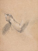 Verona Sketchbook: Left arm and hand (page 75), 1760. Francesco Lorenzi (Italian, 1723-1787). Black