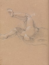Verona Sketchbook: Putto (lower half of body) (page 24), 1760. Francesco Lorenzi (Italian,