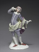 Italian Comedy Figure:  Mezetin, c. 1753. Fürstenberg Porcelain Factory (German), Simon Feilner