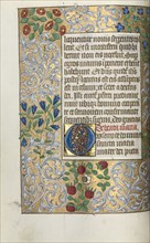 Book of Hours (Use of Rouen): fol. 18v, Large Initial O with Elaborate Border, c. 1470. Master of
