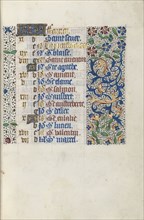 Book of Hours (Use of Rouen): fol. 2r, c. 1470. Master of the Geneva Latini (French, active Rouen,