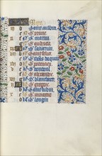 Book of Hours (Use of Rouen): fol. 3r, c. 1470. Master of the Geneva Latini (French, active Rouen,