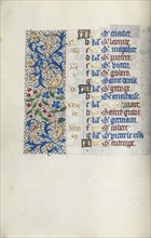 Book of Hours (Use of Rouen): fol. 4v, c. 1470. Master of the Geneva Latini (French, active Rouen,