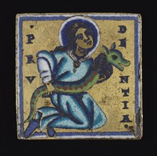 Plaque: Prudentia (Prudence), c. 1160. Mosan, Valley of the Meuse, Gothic period, 12th century.