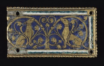 Plaque, probably from a Reliquary Shrine, c. 1200-1250. Mosan, Valley of the Meuse, Gothic period,