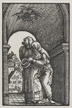 The Fall and Redemption of Man:  The Embrace of Joachim and Anne at the Golden Gate, c. 1513.