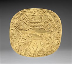 Pectoral (Chest Plaque), 400-900. Intermediate Region, Panama, Conte style, 5th-10th Century. Gold