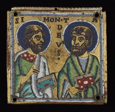 Plaque Pair: Simon and Thaddaeus and Thomas and Matthew, c. 1160. Mosan, Valley of the Meuse,