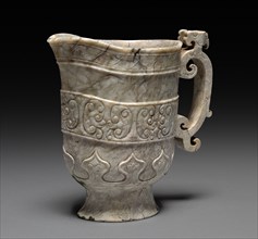 Ewer, 18th Century or later. China, Ming dynasty (1368-1644). Jade; overall: 11.5 cm (4 1/2 in.).