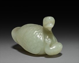 Goose and Goslings (container), 1700s. China, Qing dynasty (1644-1911). Jade; overall: 5.2 cm (2