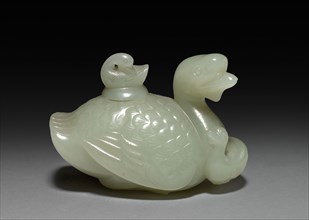 Goose and Goslings , 1700s. China, Qing dynasty (1644-1911). Jade; overall: 5.2 cm (2 1/16 in.).