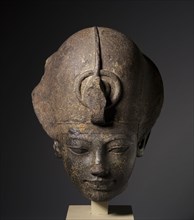 Head of Amenhotep III Wearing the Blue Crown, c. 1391-1353 BC. Egypt, New Kingdom, Dynasty 18,