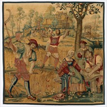 Four Seasons: Summer: Harvest Scene, late 1600s - early 1700s. Gobelins (French). Tapestry weave: