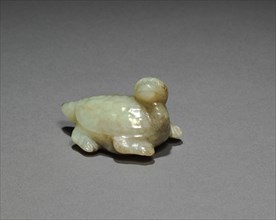 Tortoise, 1368-1644. China, Ming dynasty (1368-1644). Yellowish green jade with brown markings;
