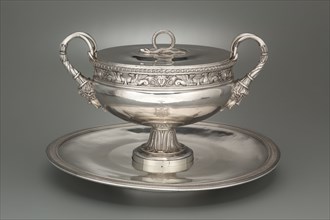Covered Tureen on Stand (Pot à oille), 1797-1798. Henry Auguste (French, 1759-1816). Silver;