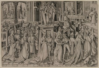 The Dance at the Court of Herod, c. 1500. Israhel van Meckenem (German, c. 1440-1503). Engraving