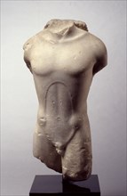 Kouros, 2nd quarter 6th Century BC. Greece, 2nd quarter 6th Century BC. Marble; overall: 62.5 cm