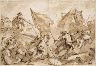 Jacopo Marcello Directing the Assault of Gallipoli, 1750-1760. Antonio Guardi (Italian, 1699-1760).