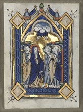 Leaf Excised from a Psalter: The Ascension, c. 1260. Flanders, Liège(?), 13th century. Tempera and