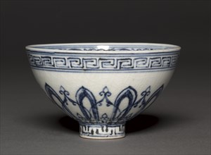 Lotus-Seed Bowl with Petals and Arabesques, 1403-1424. China, Jiangxi province, Jingdezhen, Ming