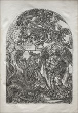 The Apocalypse:  St. Michael and the Dragon, 1546-1556. Jean Duvet (French, 1485-1561). Engraving