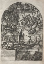 The Apocalypse:  Duvet Studying the Apocalypse, 1555. Jean Duvet (French, 1485-1561). Engraving