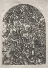The Apocalypse:  The Beast with Seven Heads and Ten Horns, 1546-1556. Jean Duvet (French,