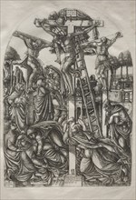 Christ on the Cross between the Two Thieves, before 1561. Jean Duvet (French, 1485-1561). Engraving