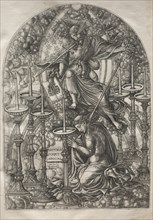 The Apocalypse:  St. John Sees Seven Golden Candlesticks, 1546-1556. Jean Duvet (French, 1485-1561)