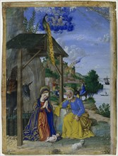 Single Miniature: The Nativity, c. 1515. Girolamo dai Libri (Italian, 1474-1555). Tempera and gold
