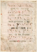 Leaf from an Antiphonary: Music (verso), early 14th Century. Italy, Tuscany, 14th century. Ink,