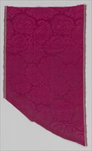 Length of Silk Damask, late 1600s. Italy, late 17th. Damask, silk; average: 97.2 x 56.5 cm (38 1/4