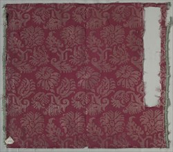 Two Lengths of Silk Damask, 1600s. Italy, 17th century. Damask, silk; overall: 49.8 x 58.5 cm (19