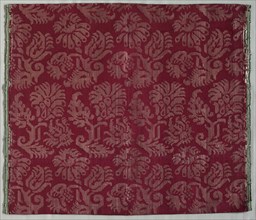 Two Lengths of Silk Damask, 1600s. Italy, 17th century. Damask, silk; overall: 51.2 x 59 cm (20