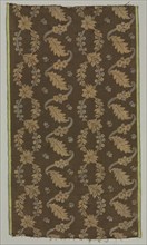 Silk Fragment, 18th century. Spain, 18th century. Fancy satin, brocaded: silk and metal threads;