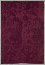 Length of Silk Damask Textile, early 1700s. Italy, early 18th century. Damask, silk; average: 75.6