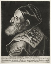 Portrait of Titian, 1661. Jan Thomas (Flemish, 1617-1678). Mezzotint